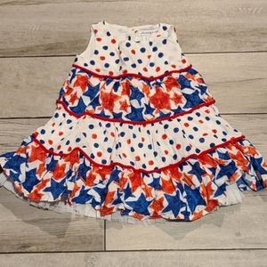 🍿 polkadots Red White and Blue Star ruffle dress 🪅🎠 🌸 🍀 ✨️ 🏵💫🧋☃️🦋🐯🐠🍬